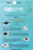Ankara 06 Plaka Kodlu Beyaz Araç Sticker Yenimahalle İlçe Yazılı Özel Tasarım 40x8 cm  Şehir ve İlçe Temalı Kaliteli Sticker