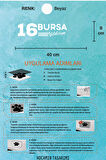 Bursa 16 Plaka Kodlu Beyaz Araç Sticker Yıldırım İlçe Yazılı Özel Tasarım 40x8 cm  Şehir ve İlçe Temalı Kaliteli Sticker