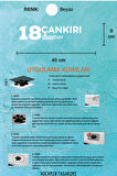 Çankırı 18 Plaka Kodlu Beyaz Araç Sticker Orta İlçe Yazılı Özel Tasarım 40x8 cm  Şehir ve İlçe Temalı Kaliteli Sticker