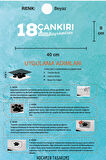 Çankırı 18 Plaka Kodlu Beyaz Araç Sticker Bayramören İlçe Yazılı Özel Tasarım 40x8 cm  Şehir ve İlçe Temalı Kaliteli Sticker