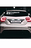 Diyarbakır 21 Plaka Kodlu Beyaz Araç Sticker Bismil İlçe Yazılı Özel Tasarım 40x8 cm  Şehir ve İlçe Temalı Kaliteli Sticker