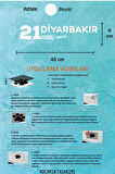 Diyarbakır 21 Plaka Kodlu Beyaz Araç Sticker Ergani İlçe Yazılı Özel Tasarım 40x8 cm  Şehir ve İlçe Temalı Kaliteli Sticker
