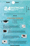 Erzincan 24 Plaka Kodlu Beyaz Araç Sticker Refahiye İlçe Yazılı Özel Tasarım 40x8 cm  Şehir ve İlçe Temalı Kaliteli Sticker