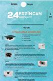 Erzincan 24 Plaka Kodlu Beyaz Araç Sticker Üzümlü İlçe Yazılı Özel Tasarım 40x8 cm  Şehir ve İlçe Temalı Kaliteli Sticker