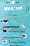Eskişehir 26 Plaka Kodlu Beyaz Araç Sticker Mihalıççık İlçe Yazılı Özel Tasarım 40x8 cm  Şehir ve İlçe Temalı Kaliteli Sticker