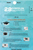 Giresun 28 Plaka Kodlu Beyaz Araç Sticker Şebinkarahisar İlçe Yazılı Özel Tasarım 40x8 cm  Şehir ve İlçe Temalı Kaliteli Sticker