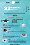 Mersin 33 Plaka Kodlu Beyaz Araç Sticker Mezitli İlçe Yazılı Özel Tasarım 40x8 cm  Şehir ve İlçe Temalı Kaliteli Sticker