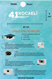 Kocaeli 41 Plaka Kodlu Beyaz Araç Sticker İzmit İlçe Yazılı Özel Tasarım 40x8 cm  Şehir ve İlçe Temalı Kaliteli Sticker