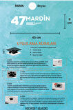 Mardin 47 Plaka Kodlu Beyaz Araç Sticker Savur İlçe Yazılı Özel Tasarım 40x8 cm  Şehir ve İlçe Temalı Kaliteli Sticker