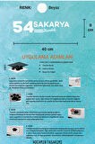 Sakarya 54 Plaka Kodlu Beyaz Araç Sticker Hendek İlçe Yazılı Özel Tasarım 40x8 cm  Şehir ve İlçe Temalı Kaliteli Sticker