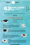 Şanlıurfa 63 Plaka Kodlu Beyaz Araç Sticker Karaköprü İlçe Yazılı Özel Tasarım 40x8 cm  Şehir ve İlçe Temalı Kaliteli Sticker