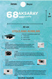 Aksaray 68 Plaka Kodlu Beyaz Araç Sticker Ortaköy İlçe Yazılı Özel Tasarım 40x8 cm  Şehir ve İlçe Temalı Kaliteli Sticker