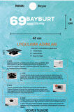 Bayburt 69 Plaka Kodlu Beyaz Araç Sticker Merkez İlçe Yazılı Özel Tasarım 40x8 cm  Şehir ve İlçe Temalı Kaliteli Sticker