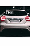 Kilis 79 Plaka Kodlu Beyaz Araç Sticker Elbeyli İlçe Yazılı Özel Tasarım 40x8 cm  Şehir ve İlçe Temalı Kaliteli Sticker