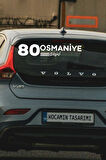 Osmaniye 80 Plaka Kodlu Beyaz Araç Sticker Düziçi İlçe Yazılı Özel Tasarım 40x8 cm  Şehir ve İlçe Temalı Kaliteli Sticker
