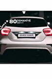 Osmaniye 80 Plaka Kodlu Beyaz Araç Sticker Düziçi İlçe Yazılı Özel Tasarım 40x8 cm  Şehir ve İlçe Temalı Kaliteli Sticker