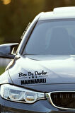 Balıkesir Marmara Siyah Araç Sticker  40x15 cm Bize De Derler  Marmaralı Özel Tasarım Oto Sticker