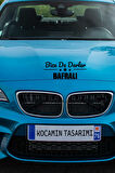 Samsun Bafra Siyah Araç Sticker  40x15 cm Bize De Derler  Bafralı Özel Tasarım Oto Sticker
