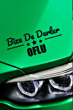 Trabzon Of Siyah Araç Sticker  40x15 cm Bize De Derler  Oflu Özel Tasarım Oto Sticker