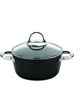 Saflon 24 cm Titanyum Derin Tencere