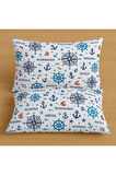 Desenli Pamuklu Yastık Kılıfı 2 Adet 50 x 70cm