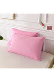 Düz Pamuklu 2'li Yastık Kılıfı 50x70 Pembe