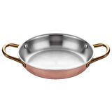 Altınbaşak 3 Cidarlı İç Çelik Dış Bakır Yumurta Sahanı No:18 (A 101YS 18)