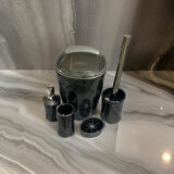 İndecor 5'li Banyo Seti Simli 