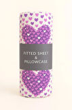 Desenli Kalpli Çift Kişilik 160 X 200 Lastikli Çarşaf ve 2 Adet Yastık Kılıfı