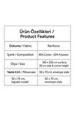 Desenli Kalpli Çift Kişilik 160 X 200 Lastikli Çarşaf ve 2 Adet Yastık Kılıfı