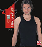 Erkek Siyah Ribana Atlet % 100 Pamuklu Atlet 3'lü Paket 101-3S