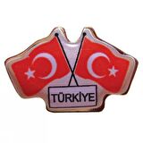 Vatan Rozet İkili Bayraklı Türkiye VT628