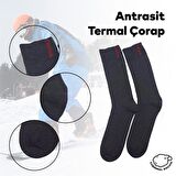 Erkek Renkli Termal Kışlık Desensiz Tek Çift 40-44 Numara Uzun Çorap Bt-0718