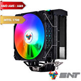 Snt Lc-400B  120 Mm. Argb Amd Intel İşlemci Soğutucu Siyah