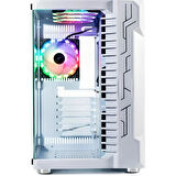 SNT Luobin III War Machine Midi Tower Atx Akvaryum 7x Argb Fan Uzaktan Kumanda Kontroller Beyaz Gaming Kasa ( Power Yok )