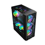 SNT BLiZ BZ-I C4 Mid Tower Atx Gaming 4 x Argb Fanlar Dahil Masaüstü Bilgisayar Kasası (POWER YOK)