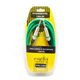estello E1001B 6,3MM Mono +6,3MM PVC Ara Kablo 6metre yeşil 