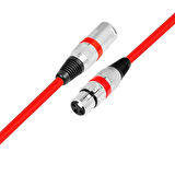 Estello E4004B XLR Erkek-XLR Dişi PVC Ara Kablo,8 metre,Kırmızı renk