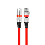 Estello E4004B XLR Erkek-XLR Dişi PVC Ara Kablo,8 metre,Kırmızı renk