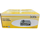 Bots BT-601 2 X 40 Watt Stereo Amfi USB, SD Kart 12 Volt Anfi Kumandalı Stereo Amfi
