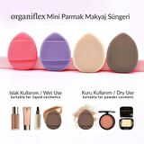 Parmak Mini Makyaj Süngeri - Puf Kapatıcı, Allık, Pudra, Rötuş Süngeri 4 Adet