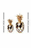 POLYESTER 2 ' Lİ AYNALI DEKORATİF ANANAS GOLD
