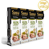Sasu Zeytinyağlı Ton Balığı 12x80 gr Bütün Dilim