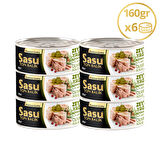 Sasu Zeytinyağlı Ton Balığı 6x160 gr Bütün Dilim
