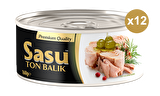 Sasu Zeytinyağlı Ton Balığı 12X160G Bütün Dilim Bütün Dilim