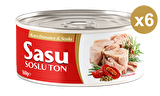 Sasu Kuru Domatesli & Soslu Ton Balığı 6x160G Bütün Dilim