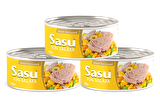 Sasu Mısırlı Ton Salata 3x160G Bütün Dilim
