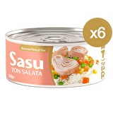 Sasu Pirinçli Ton Salata 6x160G Bütün Dilim