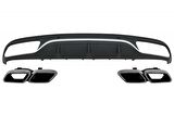 Mercedes W205 c63 arka tampon difüzörü ve egzoz ucu seti amg 2014+