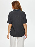 Polo Yaka Kendinden Dokulu Kısa Kol T-Shirt S25TSH054